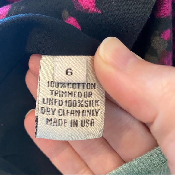 LELA ROSE Half-Sleeve watercolor Floral-print dress size 6 - Picture 11 of 12